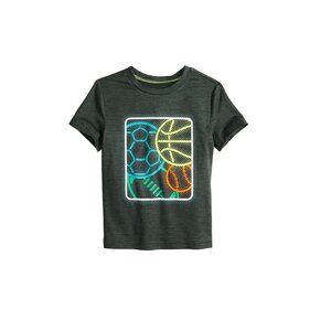 Jumping Beans Toddler Boys Neon Sports Short Sleeve Tee T-shirt Size 2T